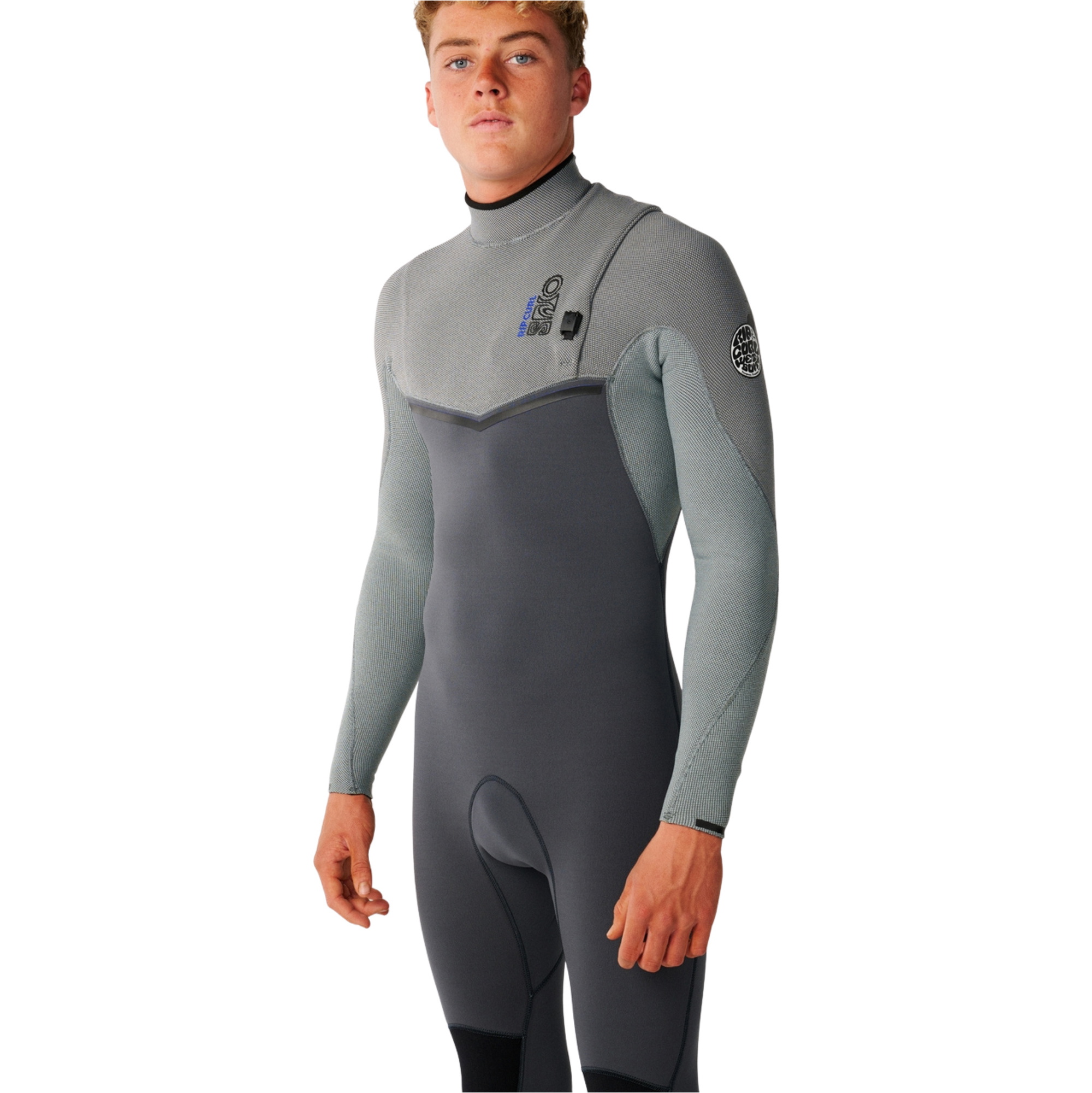 2026 Rip Curl Mens E-Bomb 4/3mm Zip Free Wetsuit 17MMFS - Charcoal Grey